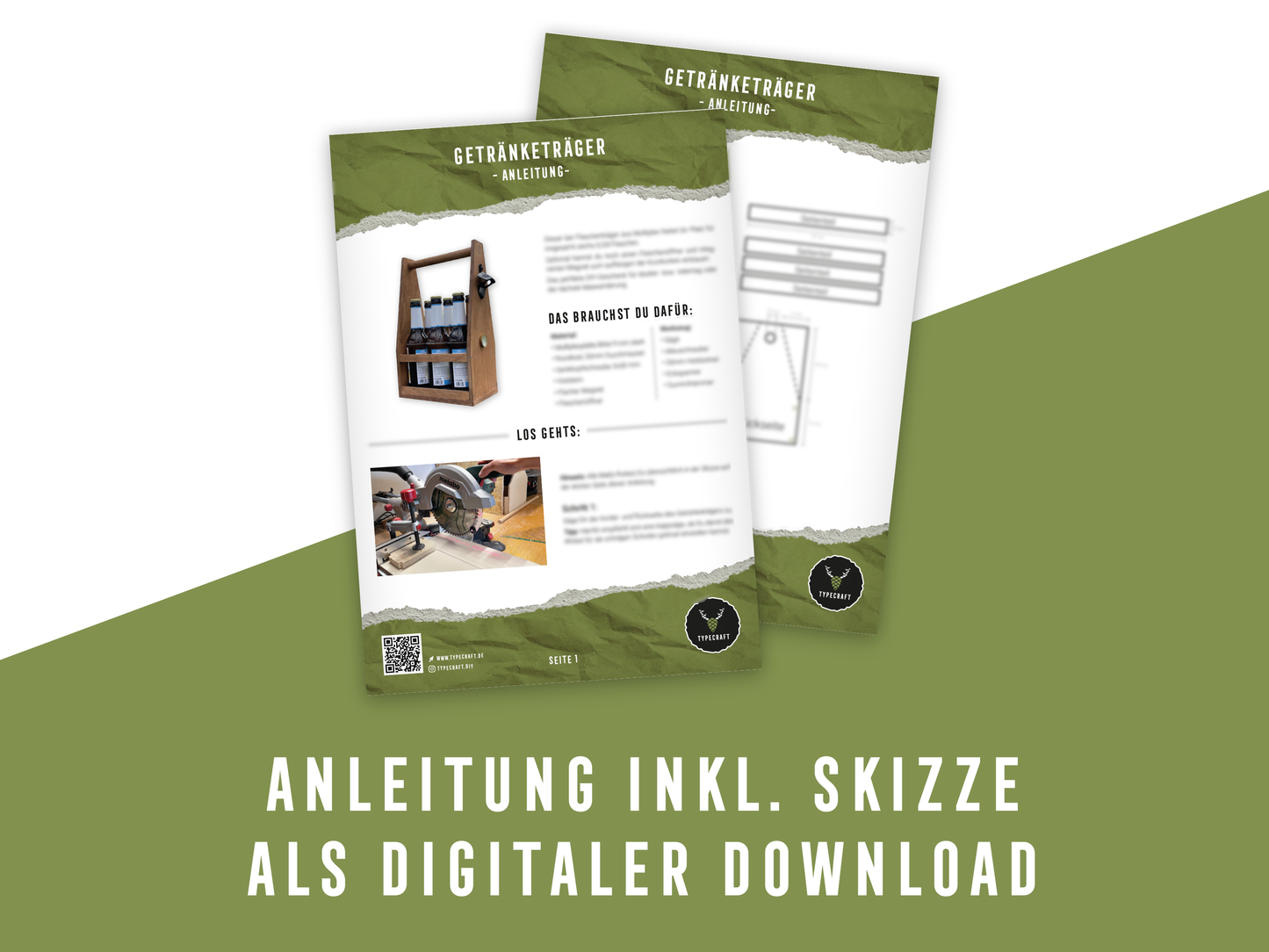 DIY Sixpack Getränketräger – Anleitung inkl. Skizze (PDF Download)