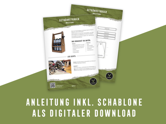 DIY Sixpack Getränketräger – Anleitung inkl. Skizze & Schablone (PDF Download)