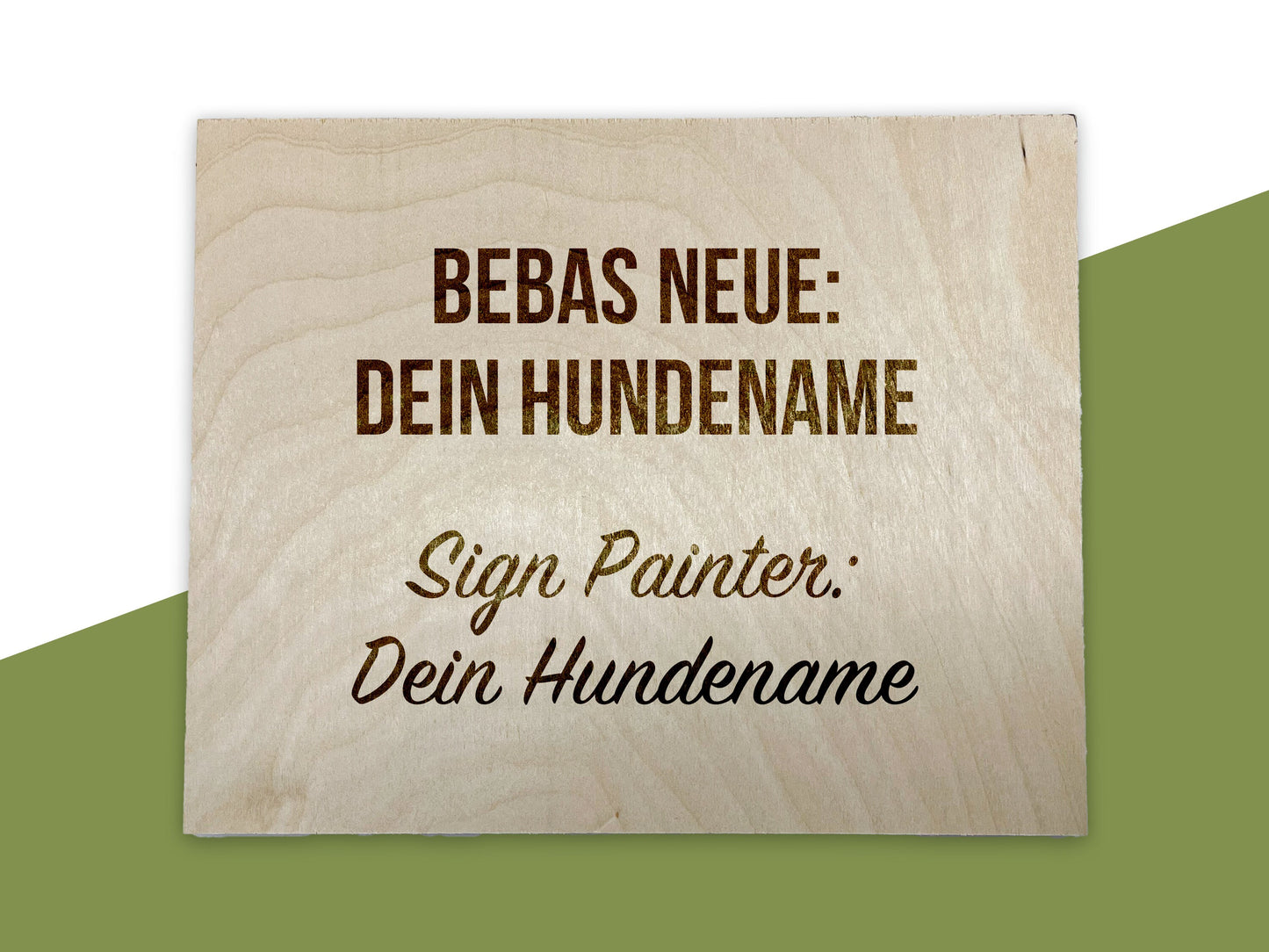 Handgefertigtes Hunde-Futterspielzeug aus Holz – Intelligenzspiel mit Wunschname
