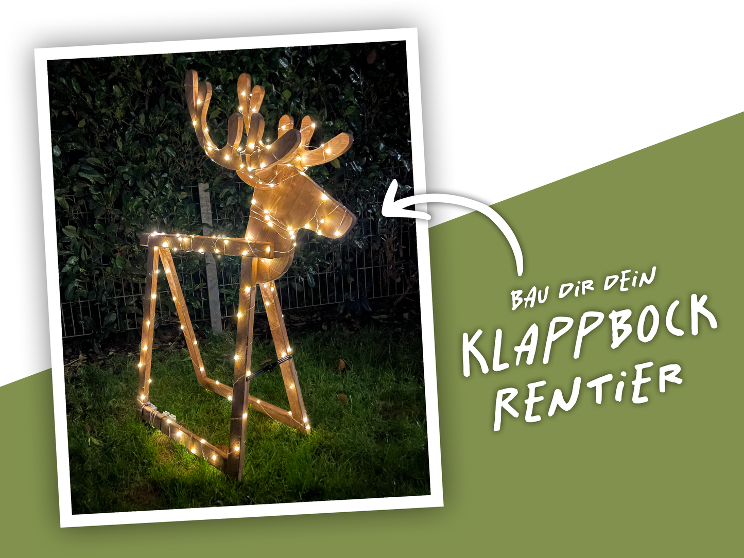 Klappbock-Rentier – Anleitung inkl. Schablone (PDF Download)