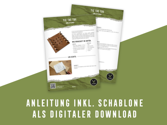 DIY Spiel „Tic Tac Toe“ – Anleitung inkl. Schablone (PDF Download)