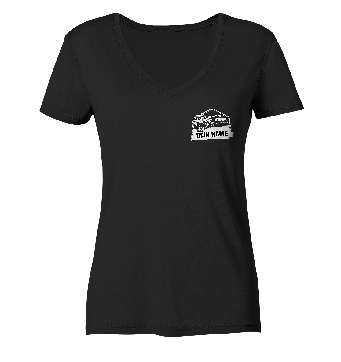 Wrangler Jeeper Girl – Ladies Organic V-Neck Shirt